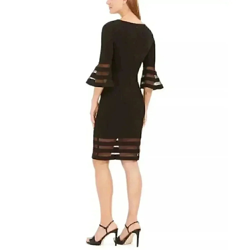 NEW Calvin Klein Women's 14 Illusion-Trim Sheath Dress NWT $89.98 - Picture 2 of 4